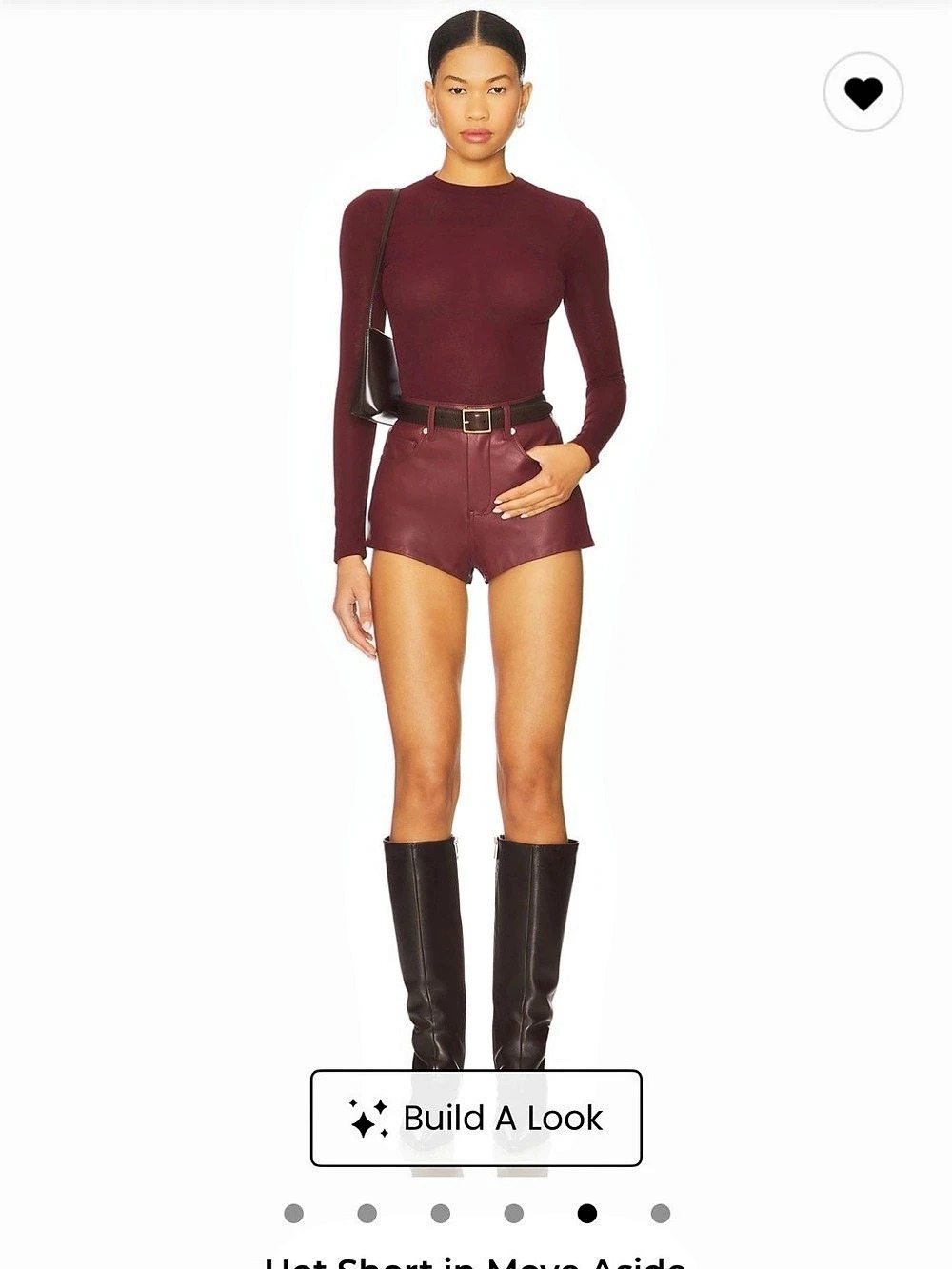 BLANKNYC Hot Short in Move Aside High Waist Shorts Burgundy